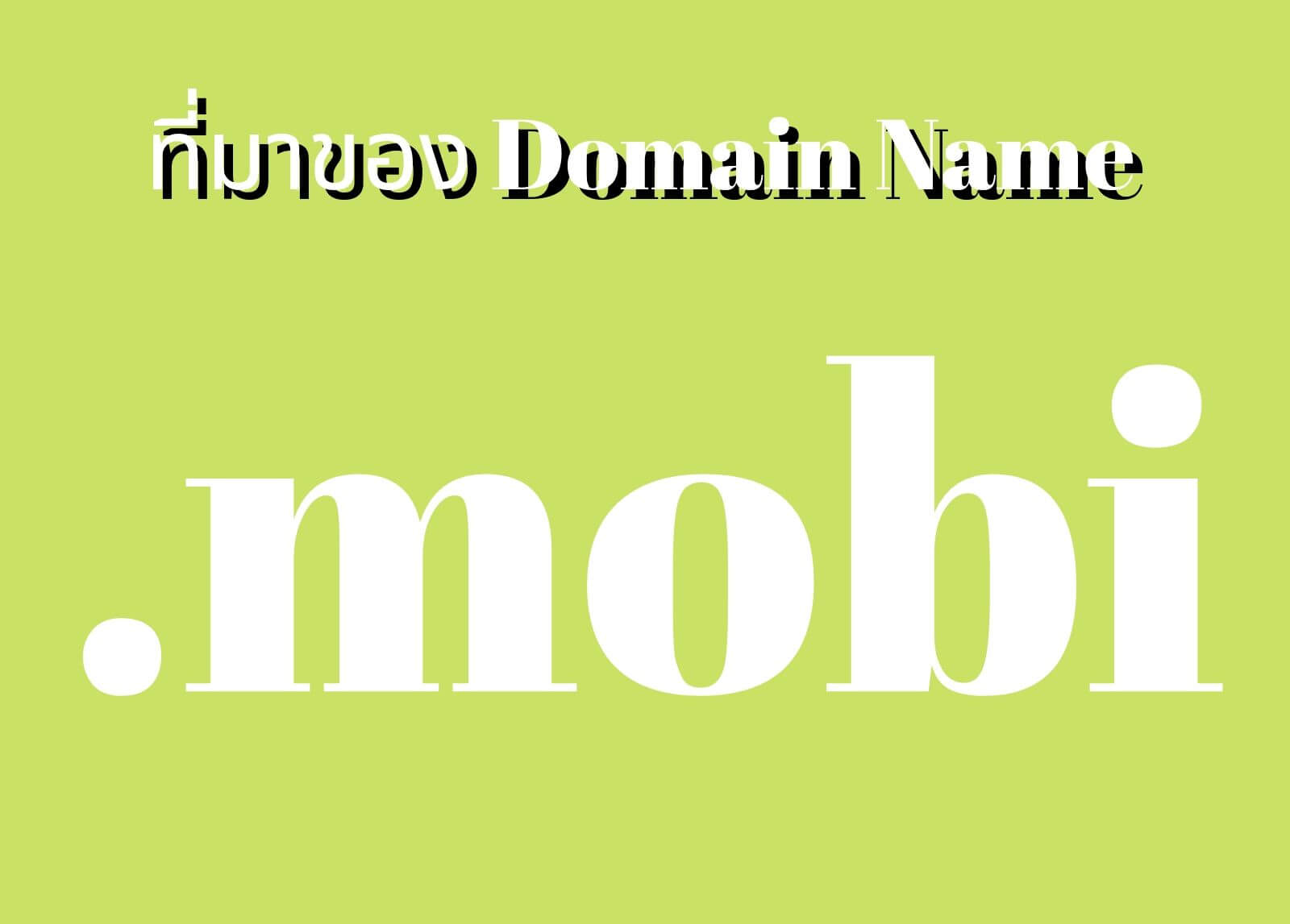 ที่มาของโดเมนเนม (Domain Name) .mobi
