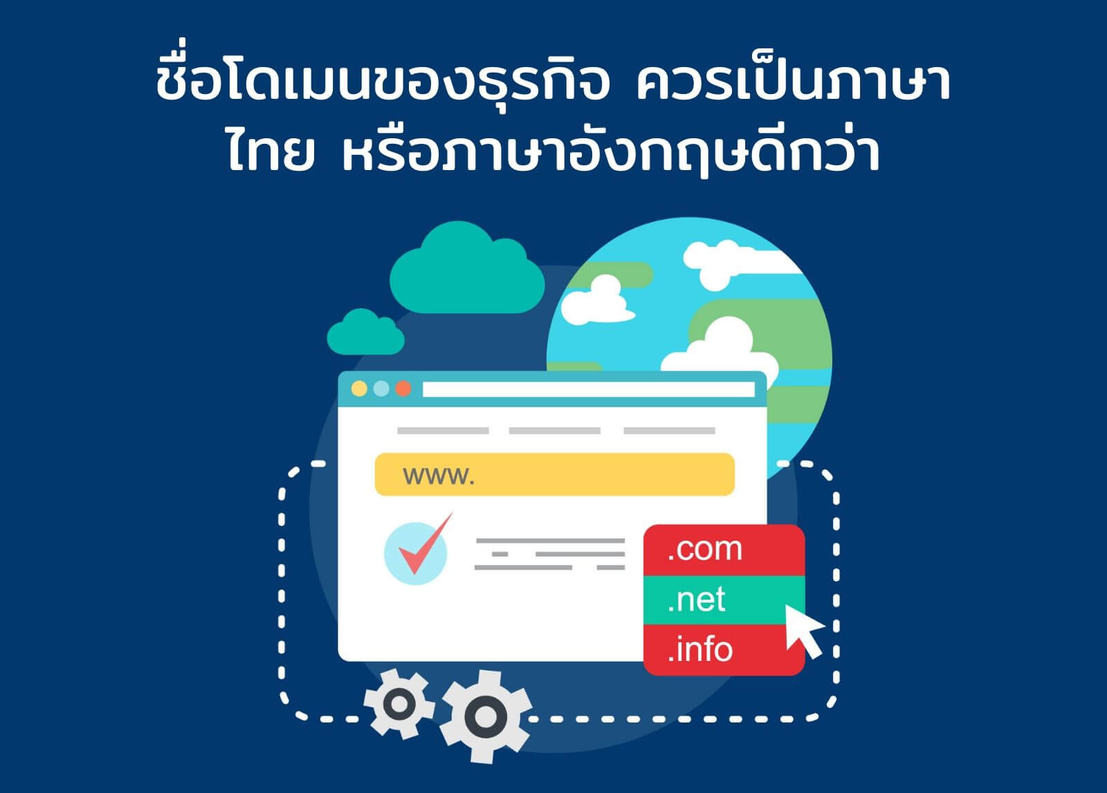 ชื่อโดเมนของธุรกิจ ควรเป็นภาษาไทย หรือภาษาอังกฤษดีกว่า
